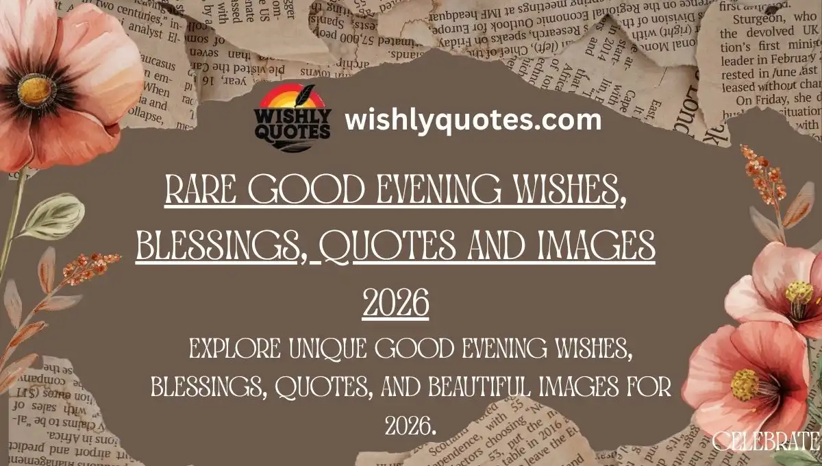 Rare Good Evening Wishes, Blessings, Quotes and Images 2026