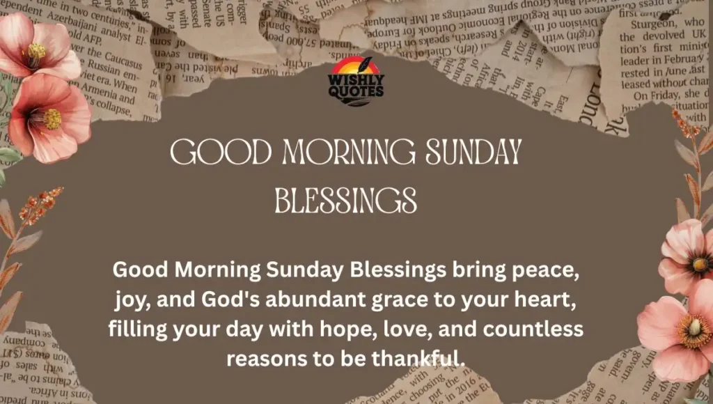 Good Morning Sunday Blessings