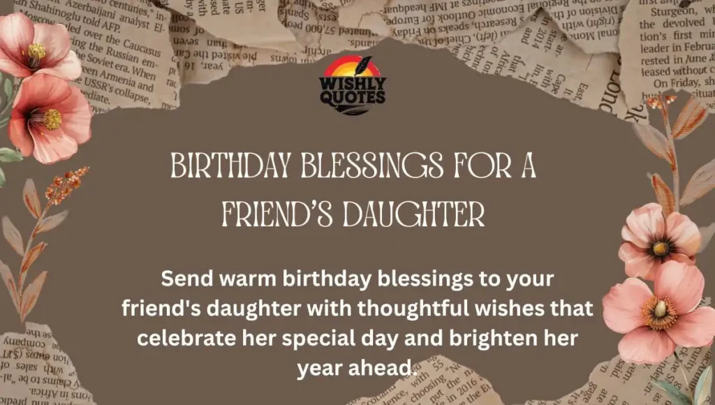 Birthday Blessings for a Friend's Daughter