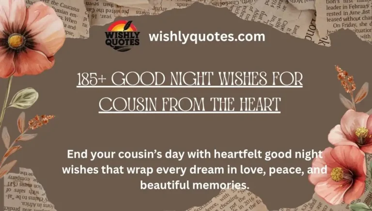 185+ Good Night Wishes for Cousin from the Heart
