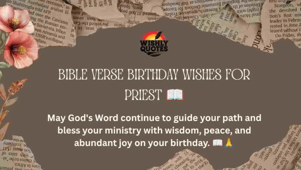 Bible Verse Birthday Wishes for Priest 📖