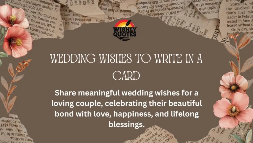 Wedding Wishes to Write in a Card
