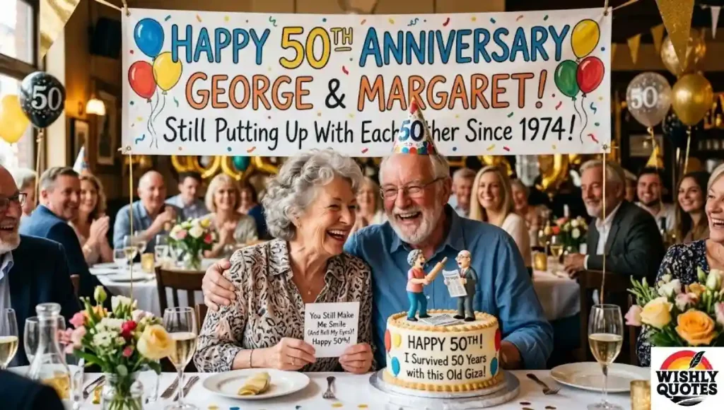 Funny Anniversary Wishes for Elderly Couples