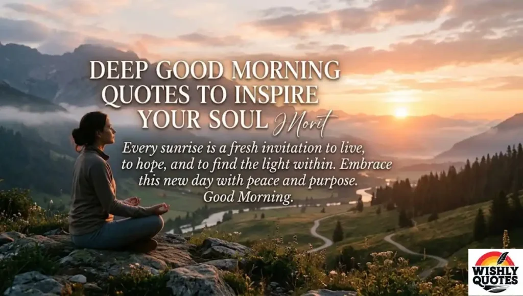 Deep Good Morning Quotes to Inspire Your Soul
