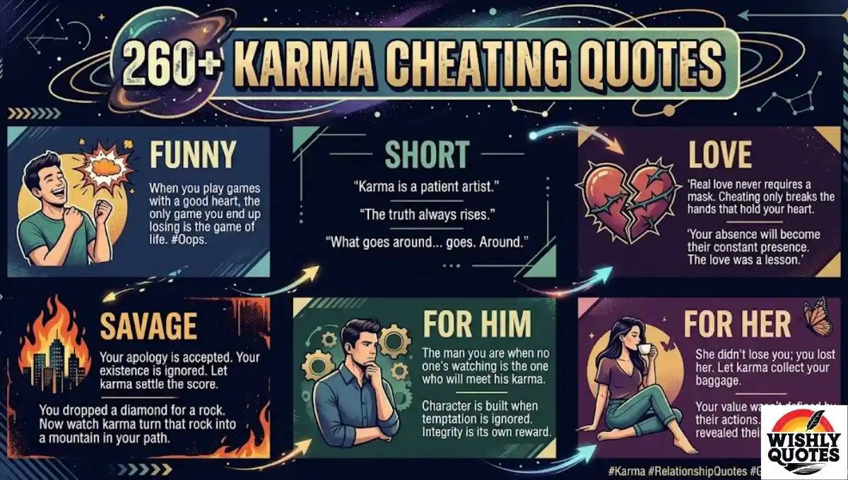260+ Karma Cheating Quotes: Funny, Short, Love, Savage & For Him & Her