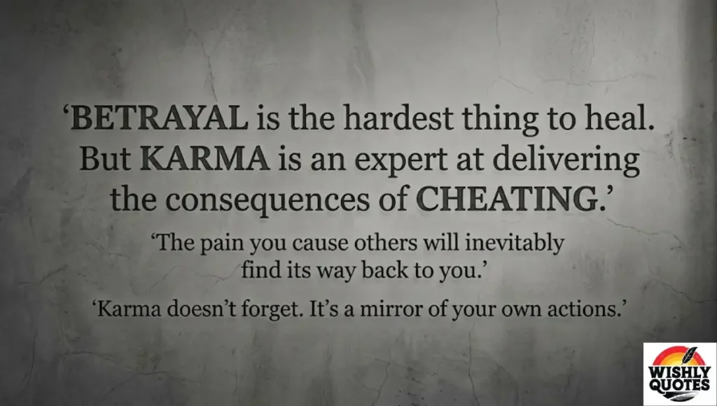 Betrayal Karma Cheating Quotes