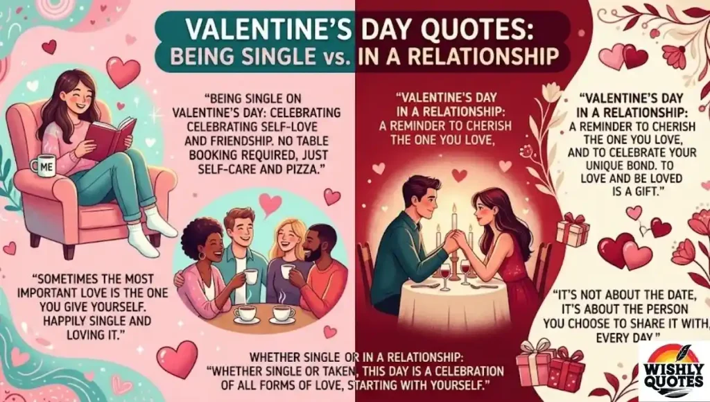 Valentine's Day Quotes About Being Single Vs In A Relationship