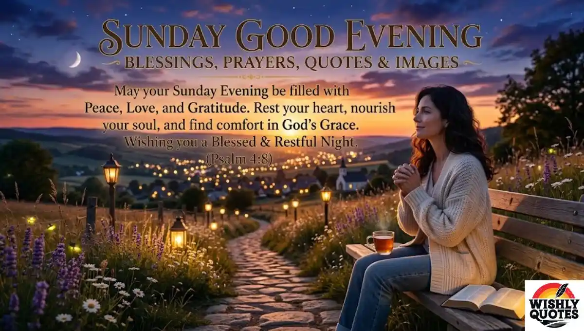 Sunday Good Evening Blessings, Prayers, Quotes, & Images