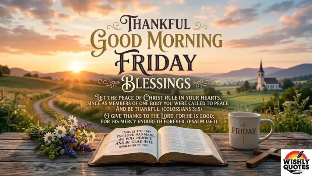 Thankful Good Morning Friday Blessings Bible Verses