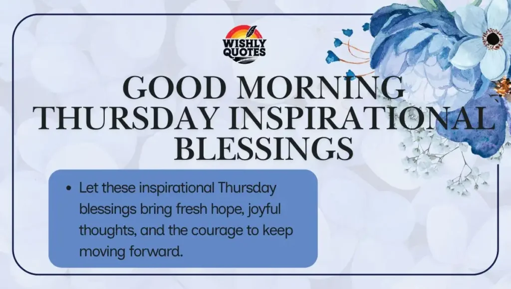 Good Morning Thursday Inspirational Blessings
