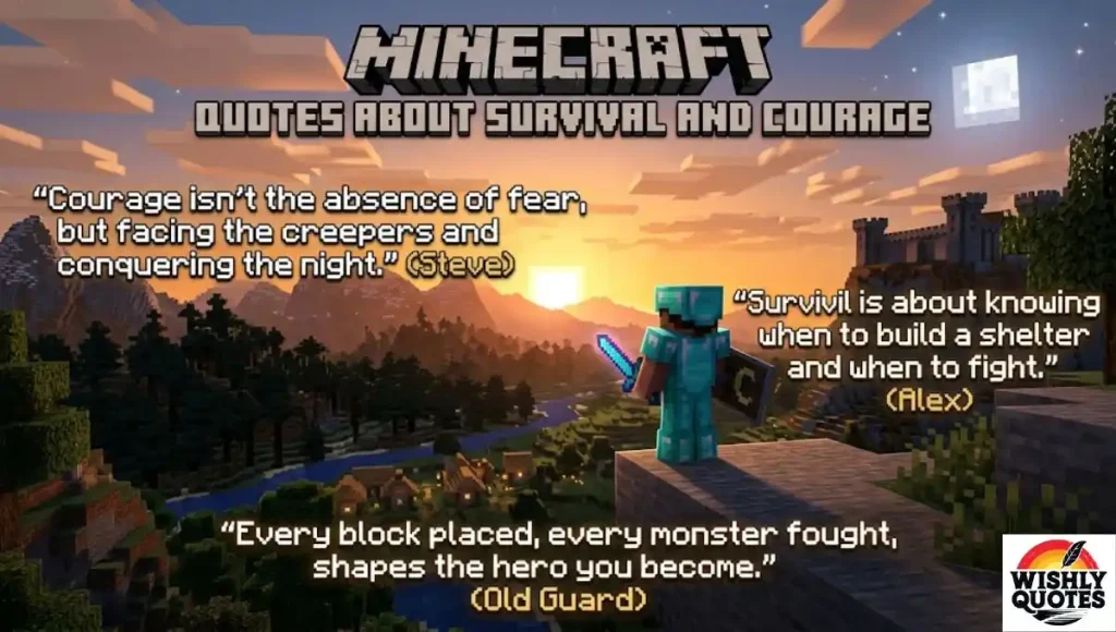 Minecraft Quotes About Survival and Courage