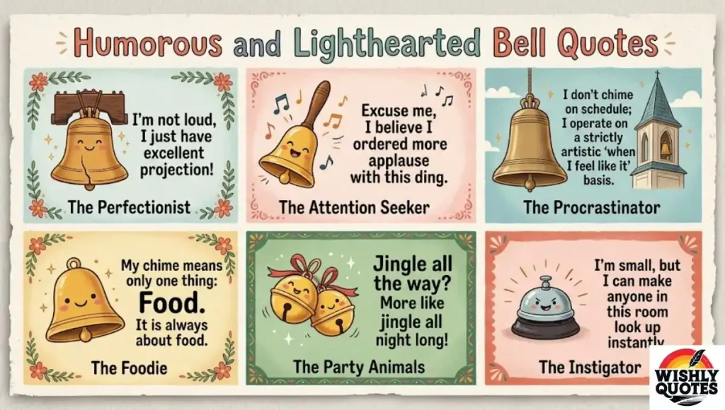Humorous and Lighthearted Bell Quotes