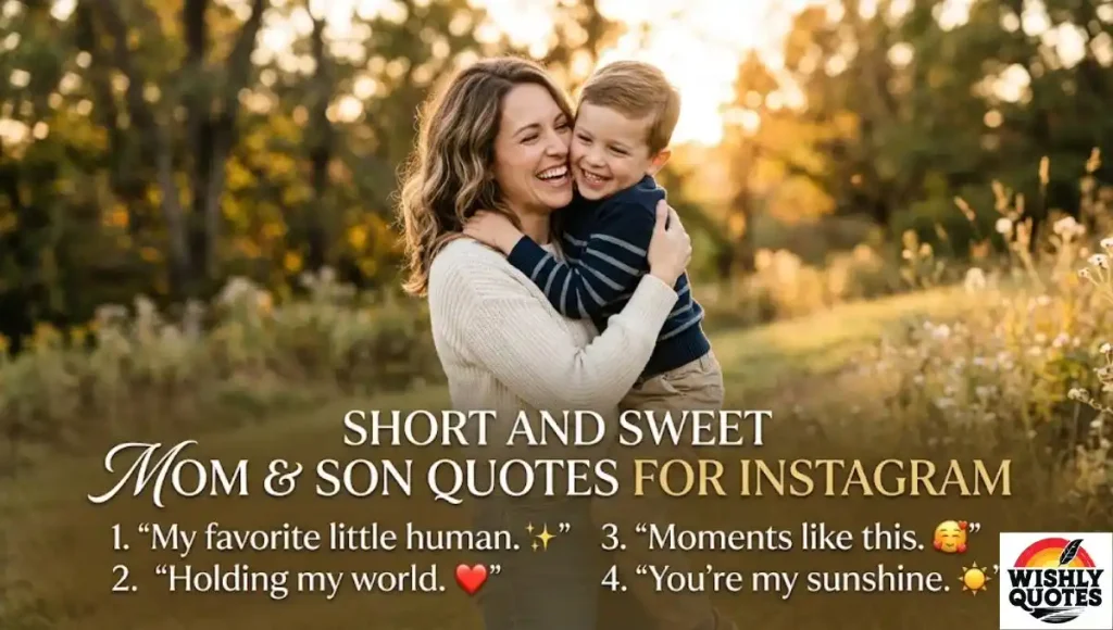 Short and Sweet Mom and Son Quotes for Instagram