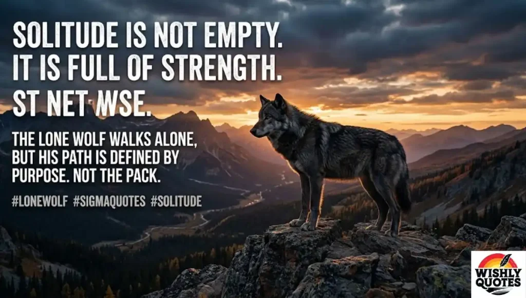 Lone Wolf Sigma Quotes About Solitude