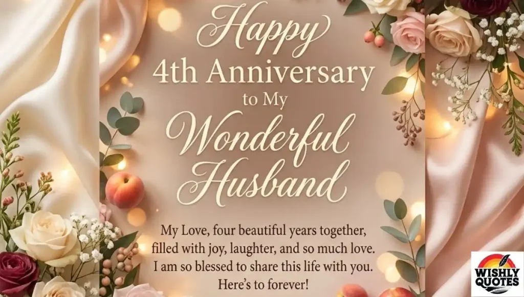 Best 4th Wedding Anniversary Quotes for Husband